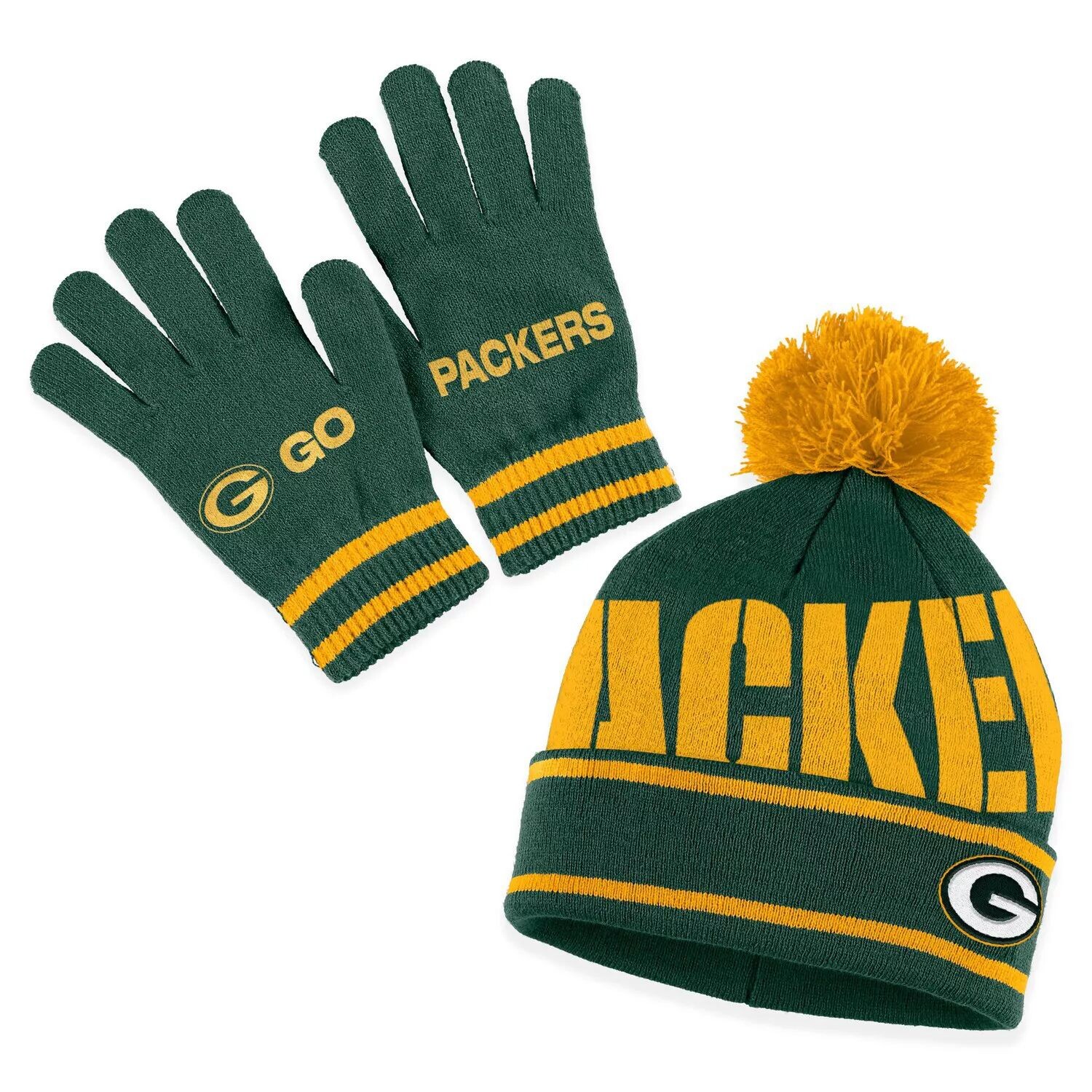 Женская одежда Erin Andrews Green Green Bay Packers Вязаная шапка с двойными жаккардовыми манжетами, комплект с помпоном и перчатками
Женская одежда Erin Andrews Green Green Bay Packers Вязаная шапка с двойными жаккардовыми манжетами, комплект с помпоном и перчатками