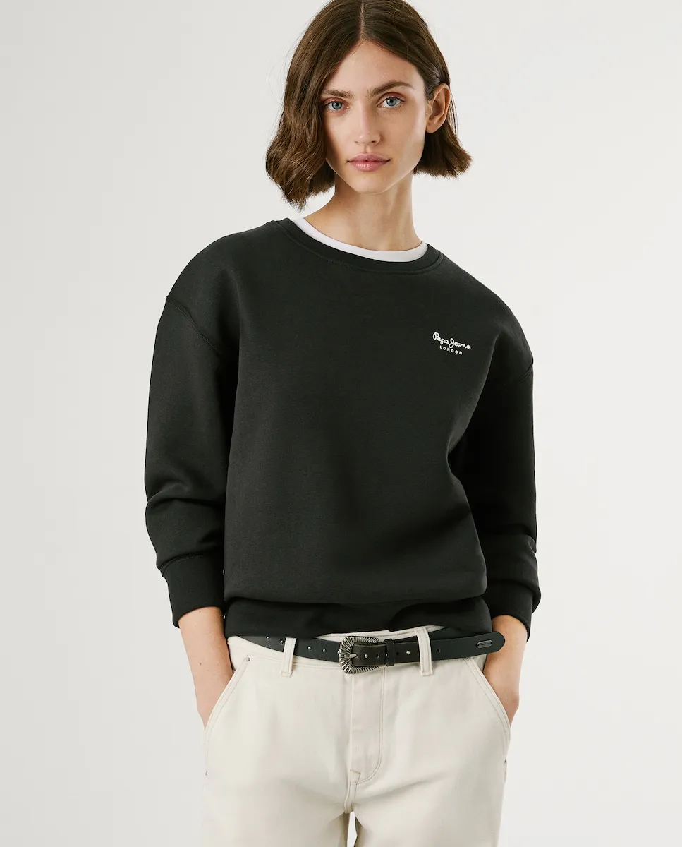 Женская толстовка с круглым вырезом и принтом логотипа Pepe Jeans, черный
Женская толстовка с круглым вырезом и принтом логотипа Pepe Jeans, черный