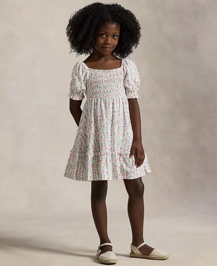 Платье для девочек и малышек с цветочным принтом и присборенной горловиной из джерси Polo Ralph Lauren, зеленый
Платье для девочек и малышек с цветочным принтом и присборенной горловиной из джерси Polo Ralph Lauren, зеленый