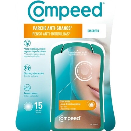 Compeed Гидроколлоидные пластыри от прыщей, упаковка из 15 шт.
Compeed Гидроколлоидные пластыри от прыщей, упаковка из 15 шт.