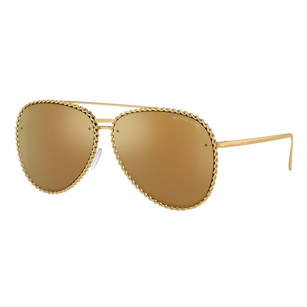Солнцезащитные очки-пилоты женские Michael Kors PORTOFINO MK 1147 18967P 59 мм, цвет shiny yellow gold
Солнцезащитные очки-пилоты женские Michael Kors PORTOFINO MK 1147 18967P 59 мм, цвет shiny yellow gold
