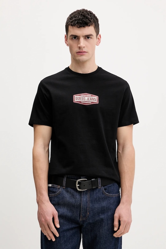 Хлопковая футболка Guess Jeans, черный
Хлопковая футболка Guess Jeans, черный