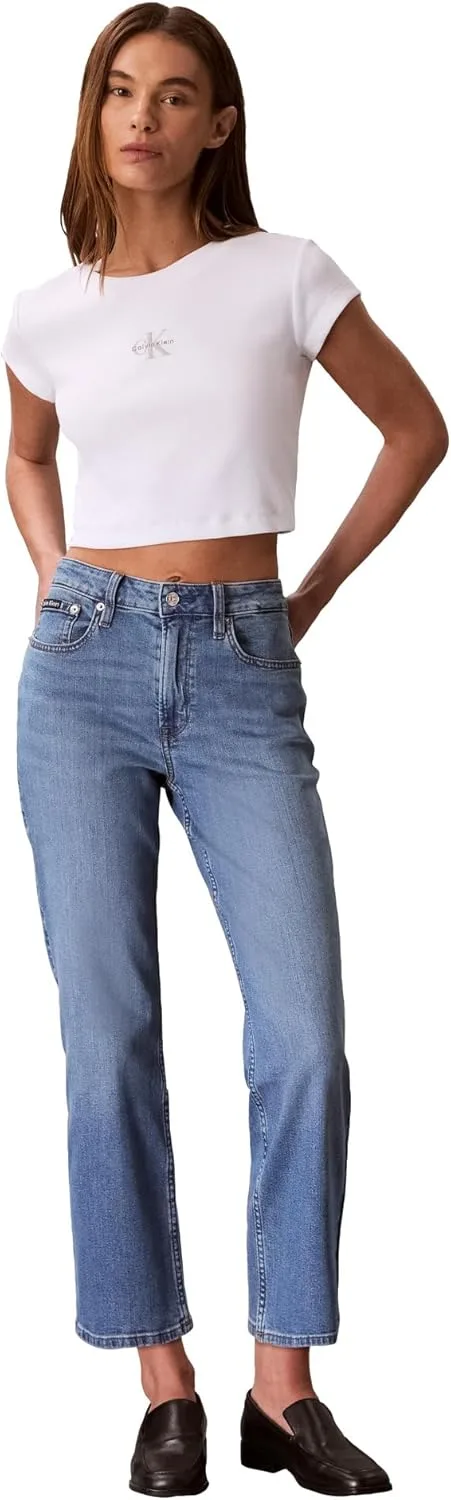 Calvin Klein Women's High Rise Straight Fit Jeans
Calvin Klein Women's High Rise Straight Fit Jeans