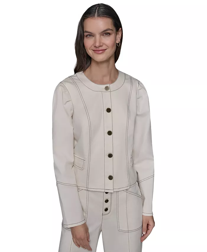 Женская укороченная джинсовая куртка KARL LAGERFELD PARIS, коричневый/бежевый
Женская укороченная джинсовая куртка KARL LAGERFELD PARIS, коричневый/бежевый