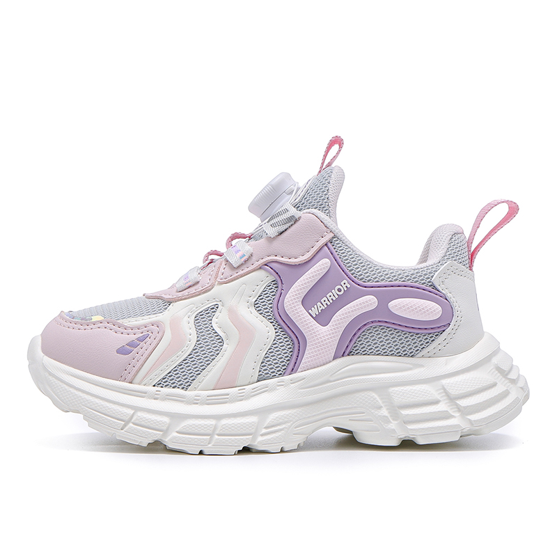Детские кроссовки для бега Cloud Sail Series с противоскользящей подошвой, легкой амортизацией и низким верхом WARRIOR, серый/розовый/бежевый 
Детские кроссовки для бега Cloud Sail Series с противоскользящей подошвой, легкой амортизацией и низким верхом WARRIOR, серый/розовый/бежевый