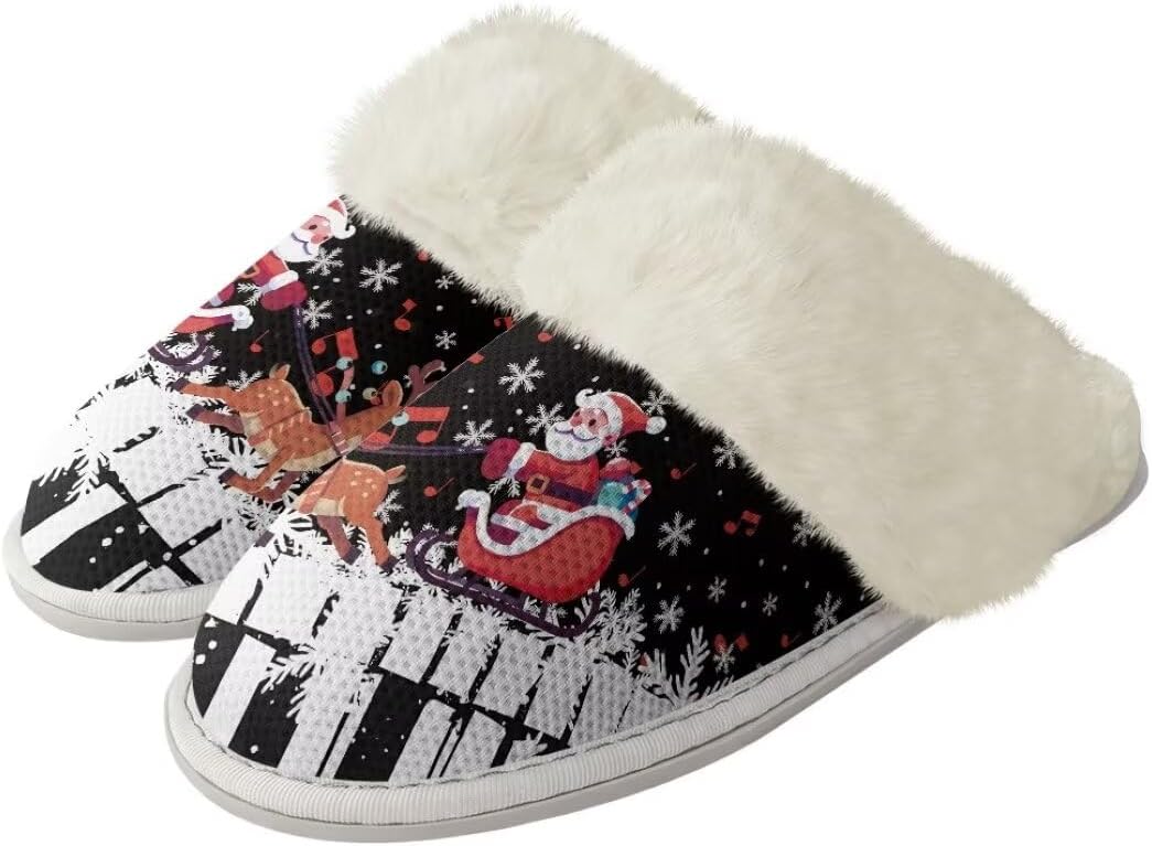 Женские и мужские рождественские тапочки с нескользящей подошвой, пушистые домашние туфли с резиновой подошвой для дома Xixirimido, белый
Женские и мужские рождественские тапочки с нескользящей подошвой, пушистые домашние туфли с резиновой подошвой для дома Xixirimido, белый