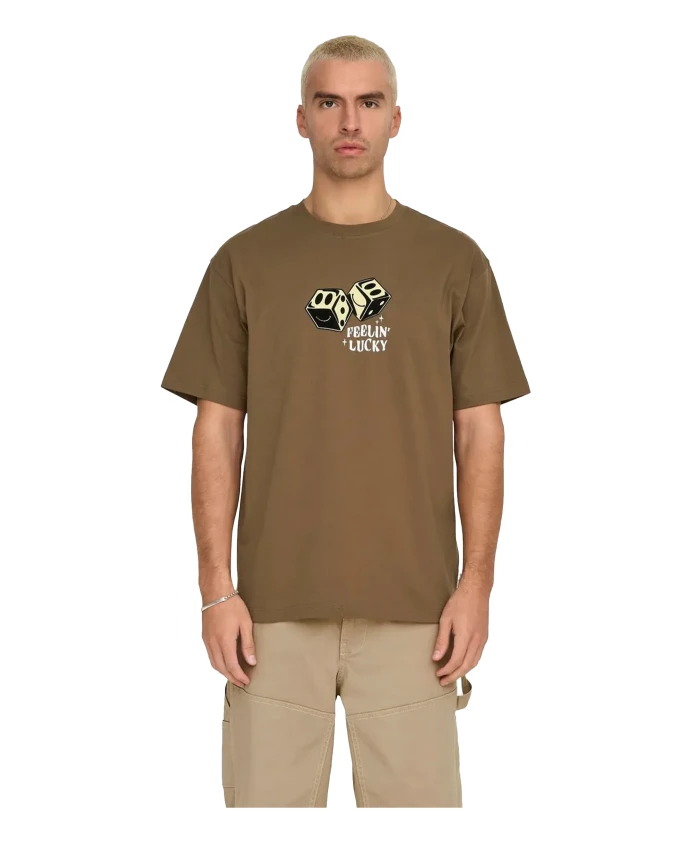 Повседневная футболка с коротким рукавом Only & Sons, коричневый
Повседневная футболка с коротким рукавом Only & Sons, коричневый