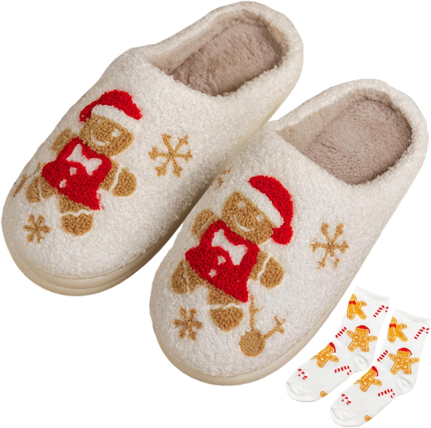 Рождественские тапочки-северные олени для женщин, пушистые, мягкие и уютные, мультяшные плюшевые тапочки для дома и улицы Focusin, Christmas Gingerbread Man
Рождественские тапочки-северные олени для женщин, пушистые, мягкие и уютные, мультяшные плюшевые тапочки для дома и улицы Focusin, Christmas Gingerbread Man