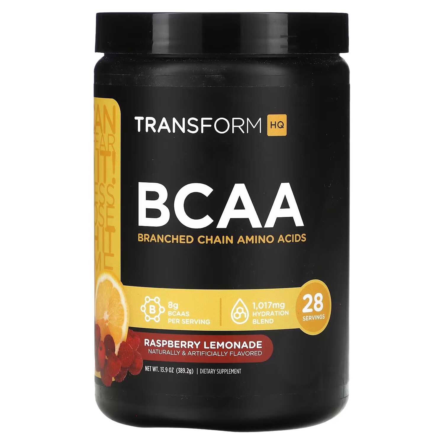 Добавка TransformHQ BCAA с малиновым лимонадом, 389,2 г
Добавка TransformHQ BCAA с малиновым лимонадом, 389,2 г