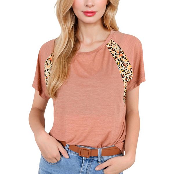 Женская футболка с коротким рукавом и леопардовым принтом Anna-Kaci, Mauve Pink
Женская футболка с коротким рукавом и леопардовым принтом Anna-Kaci, Mauve Pink