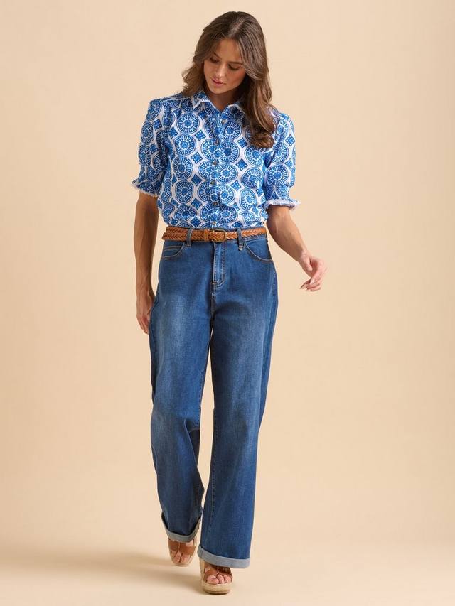 Широкие джинсы с закатанными манжетами Brakeburn, синий
Широкие джинсы с закатанными манжетами Brakeburn, синий