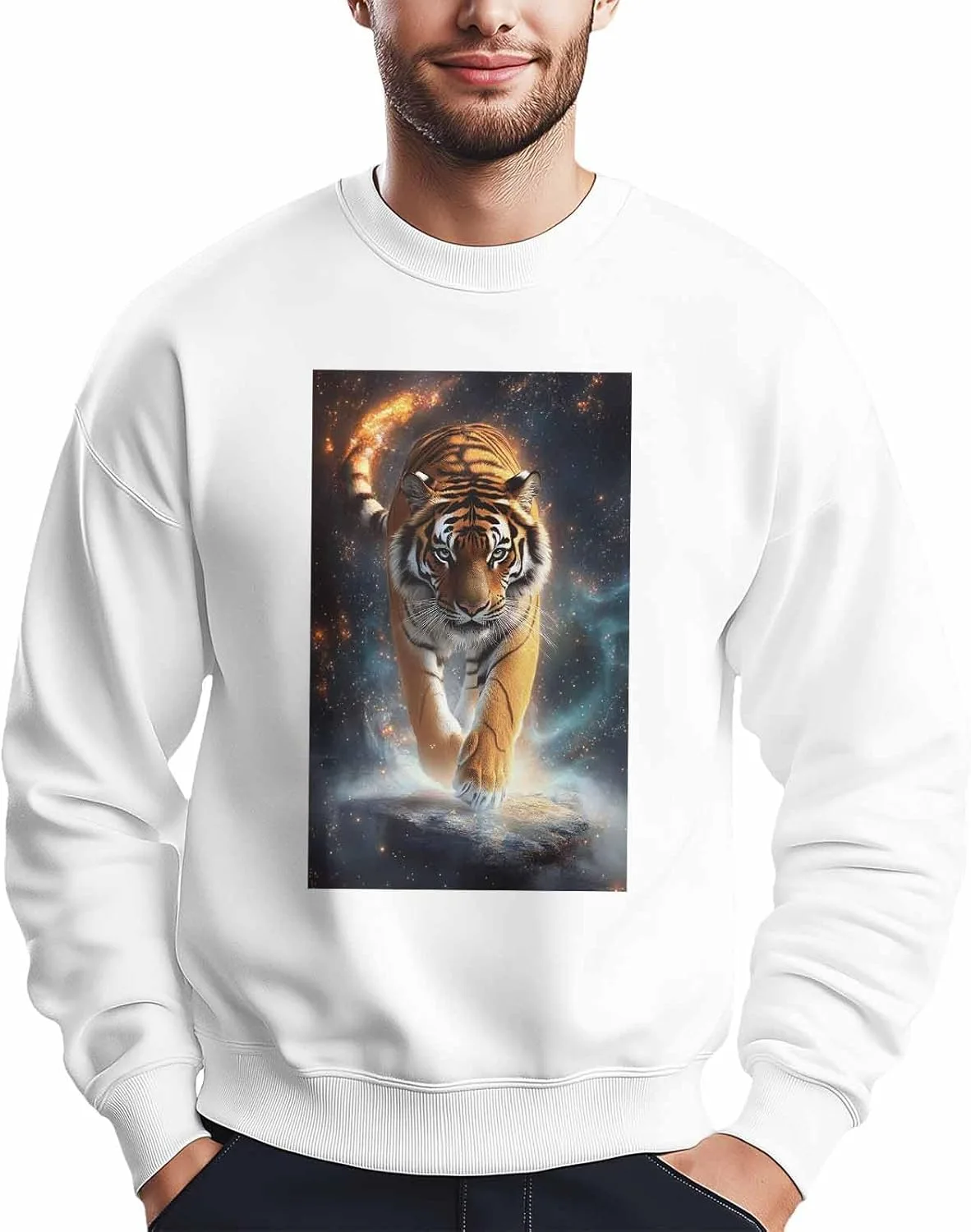 Мужской свитшот с принтом "Tiger Starry Background" Winvebermior
Мужской свитшот с принтом "Tiger Starry Background" Winvebermior