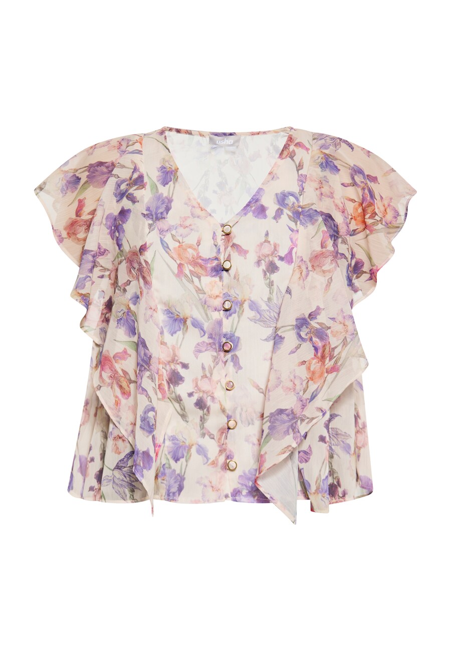 Блузка с коротким рукавом Usha Blouse, кремовый 
Блузка с коротким рукавом Usha Blouse, кремовый