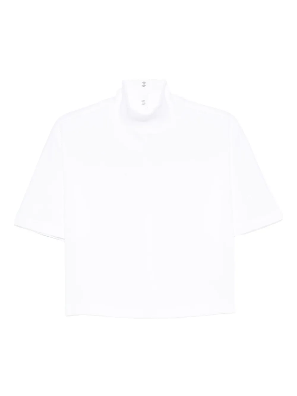 Укороченный топ с высоким воротником Alaïa, белый
Укороченный топ с высоким воротником Alaïa, белый