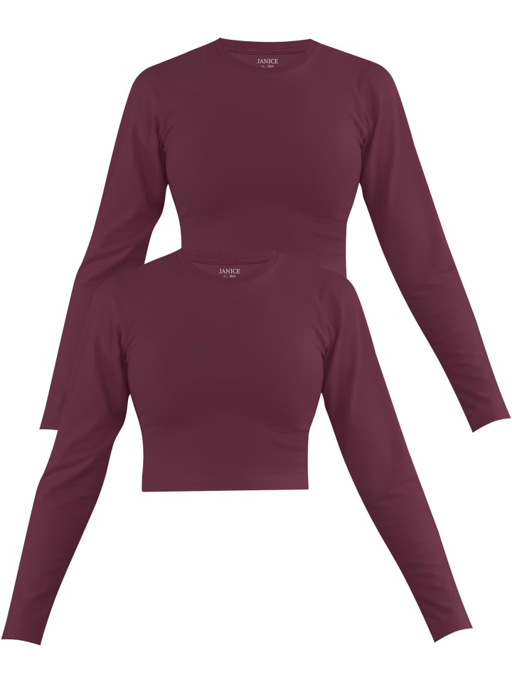 Лонгслив Janice 2 x Damen crop Langarmshirt hochgeschlossen Noia, цвет Burgund
Лонгслив Janice 2 x Damen crop Langarmshirt hochgeschlossen Noia, цвет Burgund