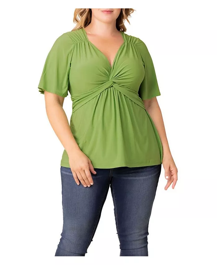 Топ размера плюс Эбби Твист Фронт Kiyonna, зеленый
Топ размера плюс Эбби Твист Фронт Kiyonna, зеленый