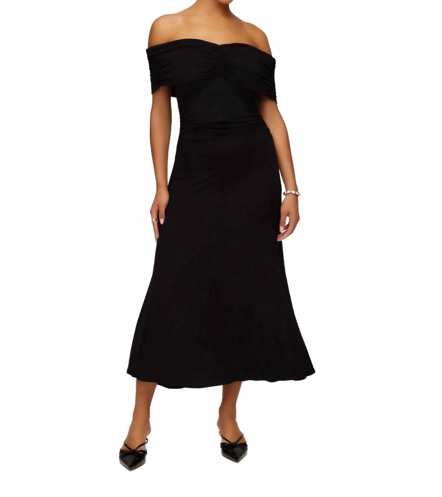Ella Off The Shoulder Midi In Black Fifteen Twenty
Ella Off The Shoulder Midi In Black Fifteen Twenty