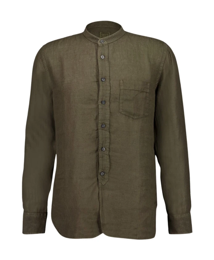 Зеленая льняная рубашка приталенного кроя 120% Lino, зеленый
Зеленая льняная рубашка приталенного кроя 120% Lino, зеленый