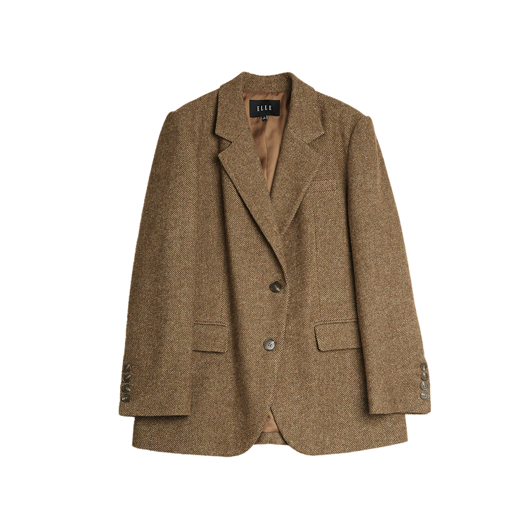 ELLE Деловой костюм женский Khaki с умеренным воротником
ELLE Деловой костюм женский Khaki с умеренным воротником