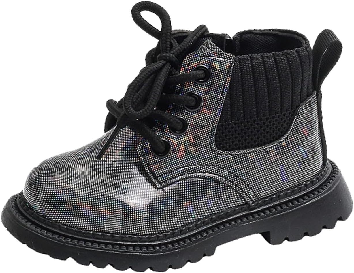 Детские блестящие ботильоны с шнуровкой и боковой молнией, удобные короткие модные ботинки из лакированной кожи Generic, Black
Детские блестящие ботильоны с шнуровкой и боковой молнией, удобные короткие модные ботинки из лакированной кожи Generic, Black