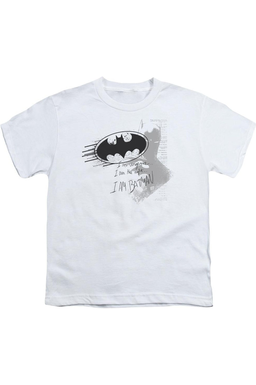Футболка с коротким рукавом для детей "Batman: Я - возмездие" Gildan, белый
Футболка с коротким рукавом для детей "Batman: Я - возмездие" Gildan, белый