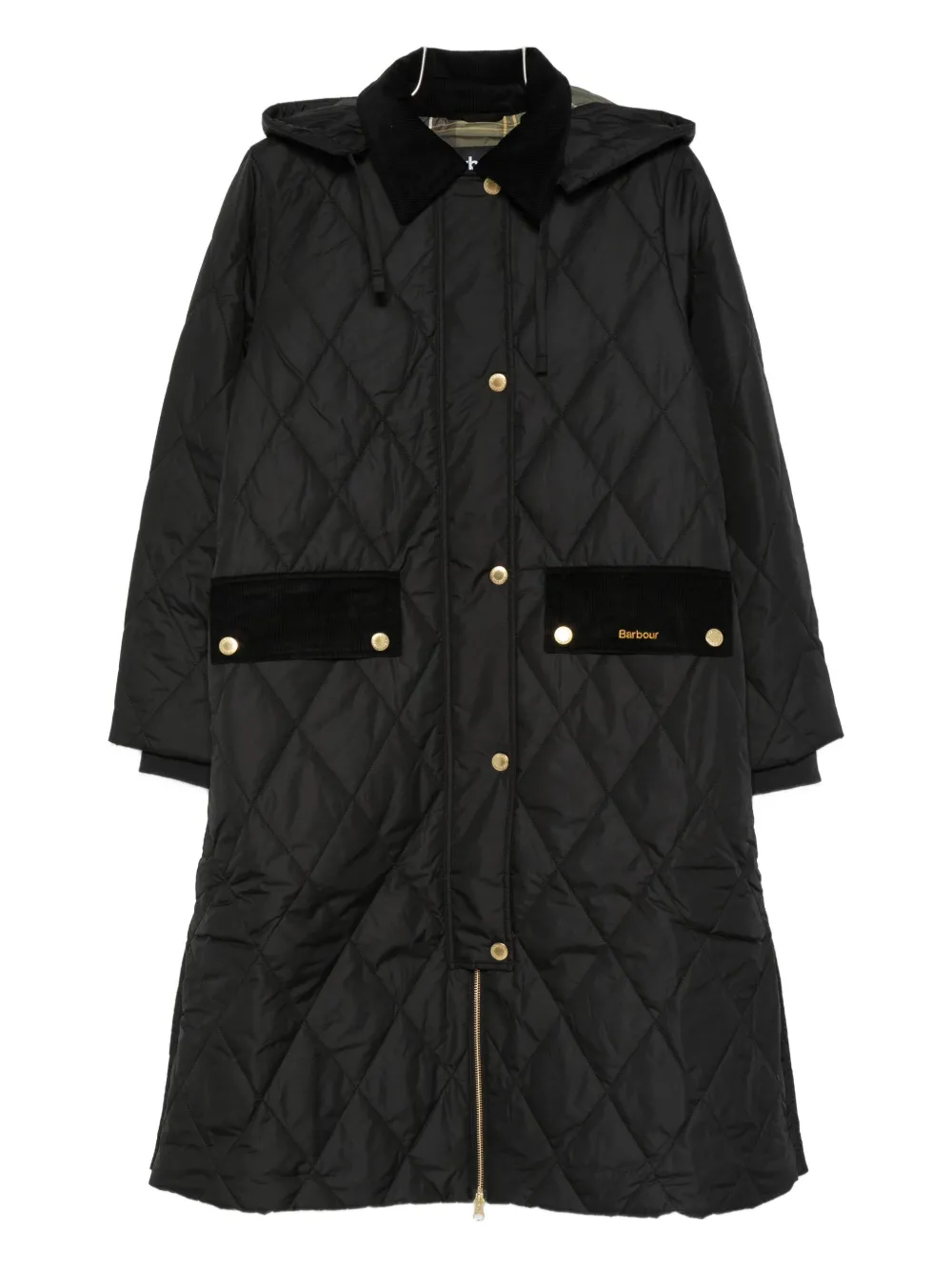 Стеганое пальто с капюшоном Barbour, черный
Стеганое пальто с капюшоном Barbour, черный