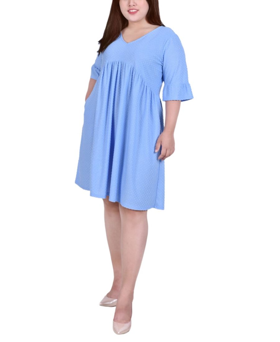 Платье-трапеция с рукавами-колоколами большого размера NY Collection, Blue
Платье-трапеция с рукавами-колоколами большого размера NY Collection, Blue