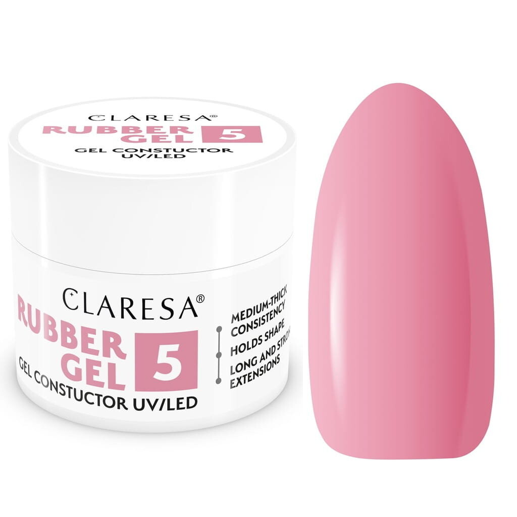 Claresa Rubber Gel 5, Наращивающий гель для наращивания ногтей, средний розовый, фиолетовый, 90г
Claresa Rubber Gel 5, Наращивающий гель для наращивания ногтей, средний розовый, фиолетовый, 90г