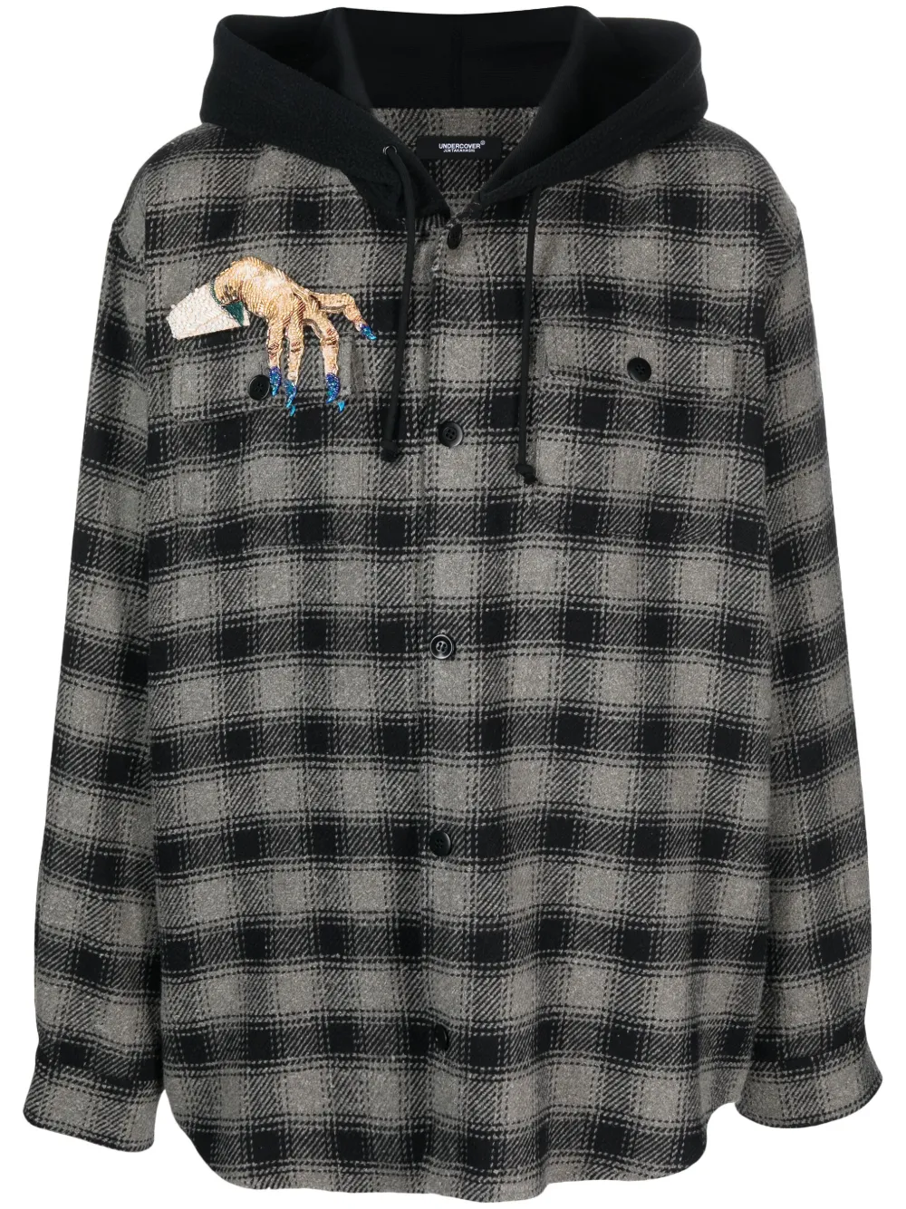 Клетчатая куртка с капюшоном и вышивкой Undercover, серый
Клетчатая куртка с капюшоном и вышивкой Undercover, серый