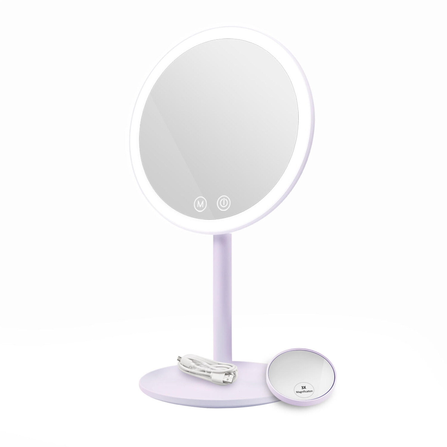 Косметическое зеркало с подсветкой и съемной присоской Emke, фиолетовый
Косметическое зеркало с подсветкой и съемной присоской Emke, фиолетовый