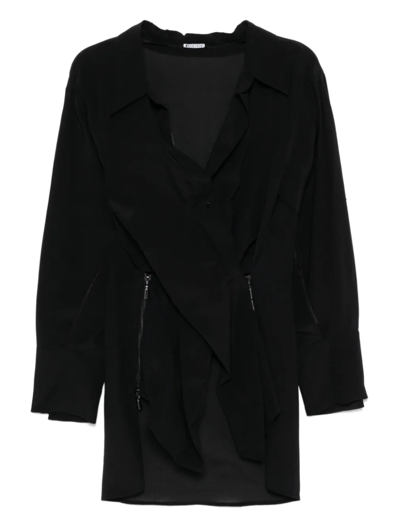 Рубашка с V-образным вырезом и многозаходной молнией Maticevski, черный
Рубашка с V-образным вырезом и многозаходной молнией Maticevski, черный