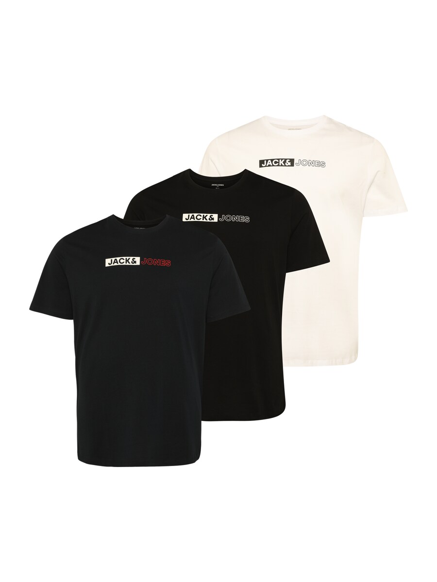 Классическая футболка Jack & Jones Plus Shirt JJECorp, цвет navy/black/off white 
Классическая футболка Jack & Jones Plus Shirt JJECorp, цвет navy/black/off white