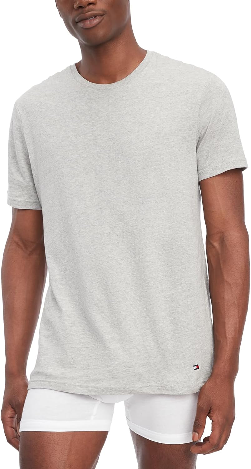 Мужские классические хлопковые майки Tommy Hilfiger с круглым вырезом, упаковка из 3 шт., White, Grey Heather, Navy
Мужские классические хлопковые майки Tommy Hilfiger с круглым вырезом, упаковка из 3 шт., White, Grey Heather, Navy