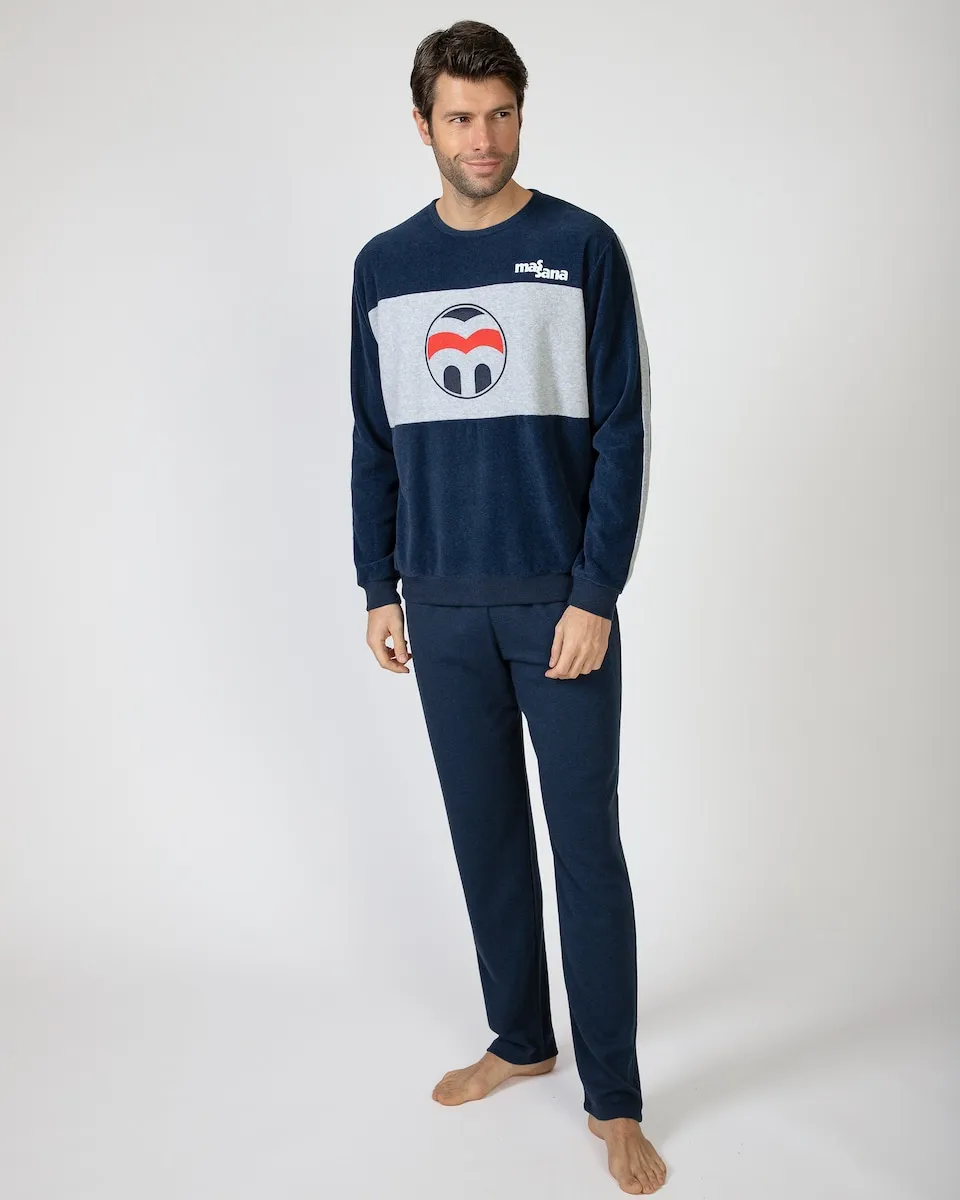 Мужской длинный трикотажный пижама Massana, синий/серый
Мужской длинный трикотажный пижама Massana, синий/серый