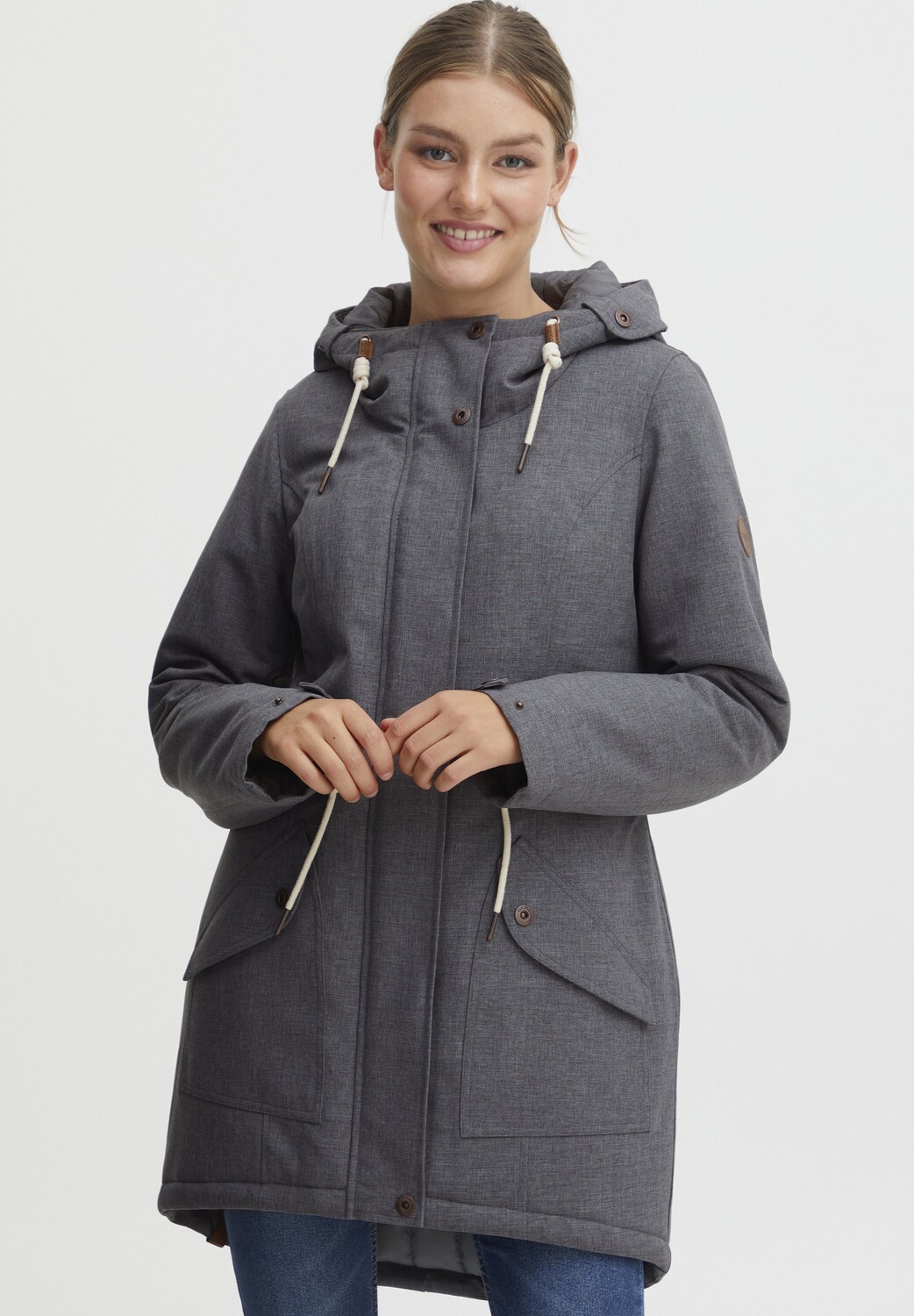 Пальто зимнее Oxmo с завязками на талии, серый
Пальто зимнее Oxmo с завязками на талии, серый