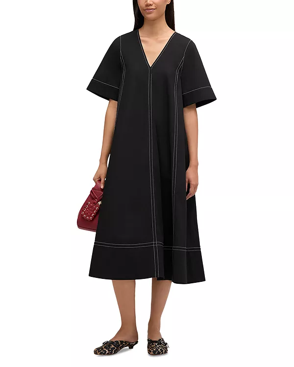 Платье А-силуэта Ganni, черный
Платье А-силуэта Ganni, черный