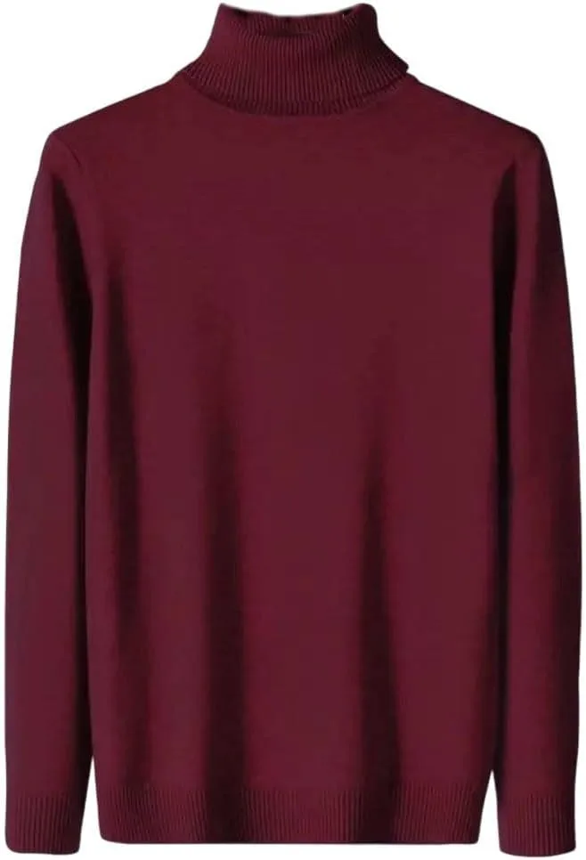 Мужской пуловер с высоким воротником, свободный вязаный свитер
Мужской пуловер с высоким воротником, свободный вязаный свитер