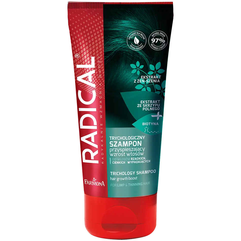 Radical трихологический шампунь, ускоряющий рост волос, 200 мл 
Radical трихологический шампунь, ускоряющий рост волос, 200 мл