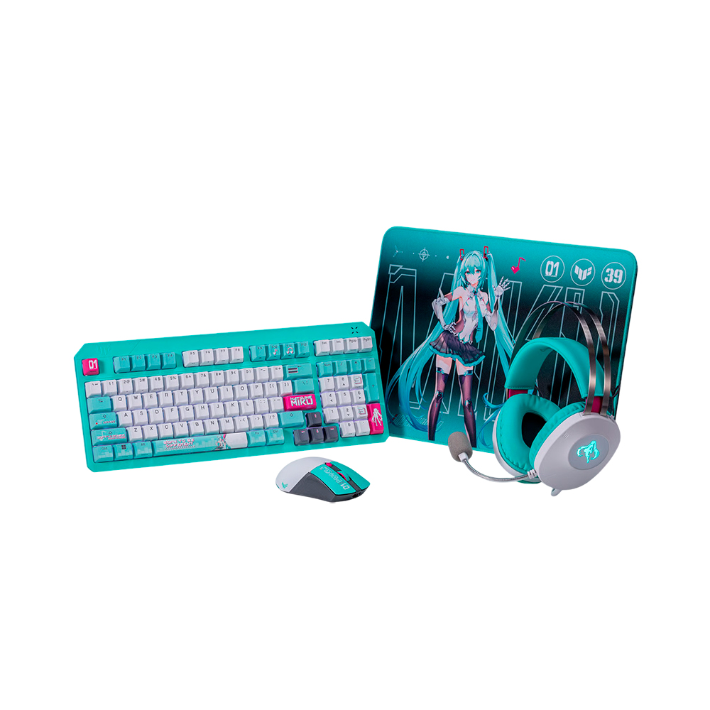 Комплект периферии Asus TUF Gaming X Miku Edition, белый/бирюзовый/розовый
Комплект периферии Asus TUF Gaming X Miku Edition, белый/бирюзовый/розовый