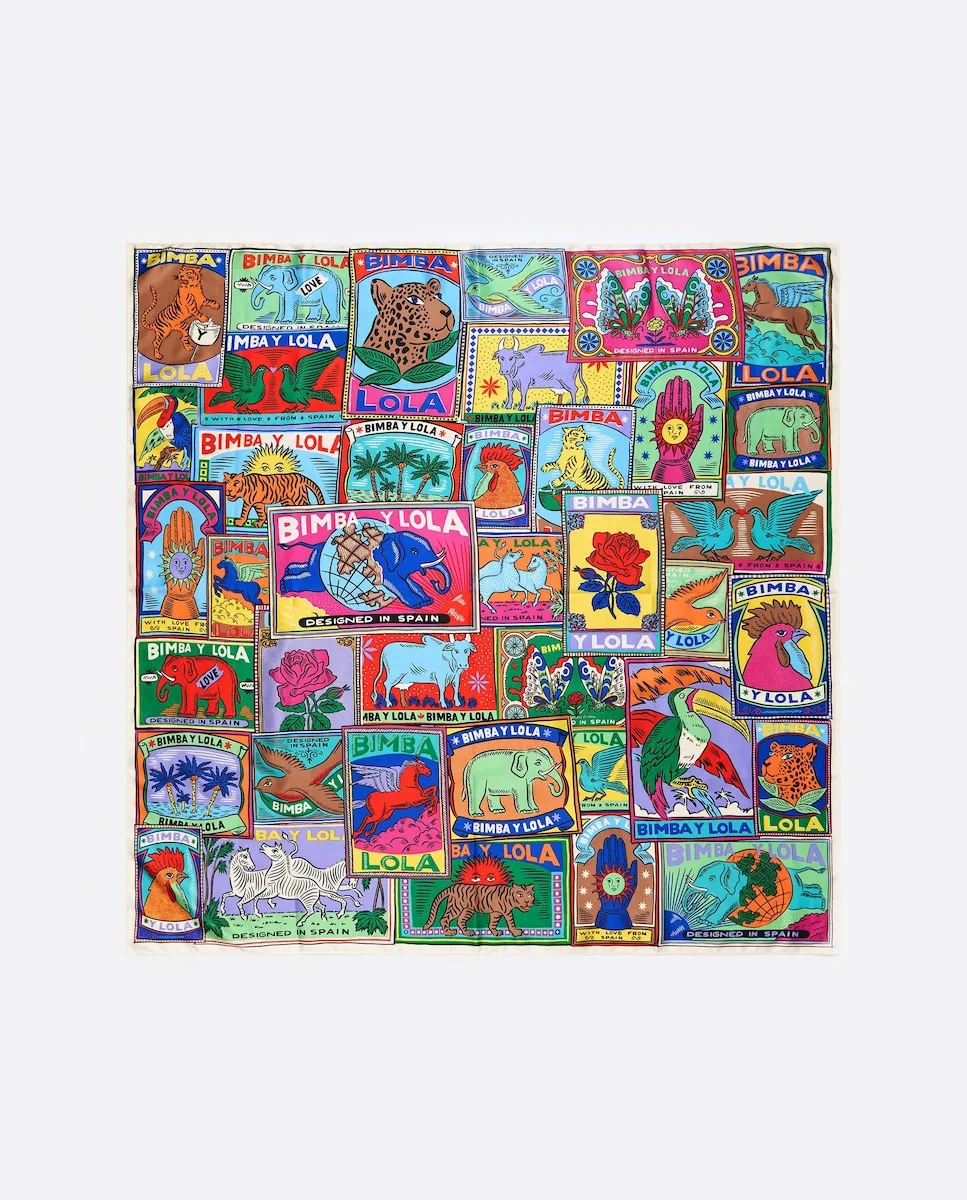 Женский шарф с принтом Bimba y Lola, цвет Rosa 
Женский шарф с принтом Bimba y Lola, цвет Rosa