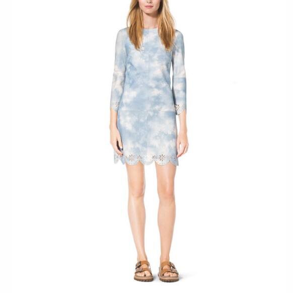 Замшевое платье-сорочка Michael Kors Tie-Dye Scalloped, васильковый
Замшевое платье-сорочка Michael Kors Tie-Dye Scalloped, васильковый