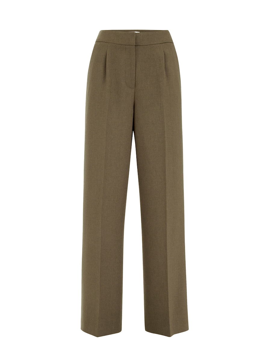 Широкие брюки со складками спереди WE Fashion, оливковый
Широкие брюки со складками спереди WE Fashion, оливковый