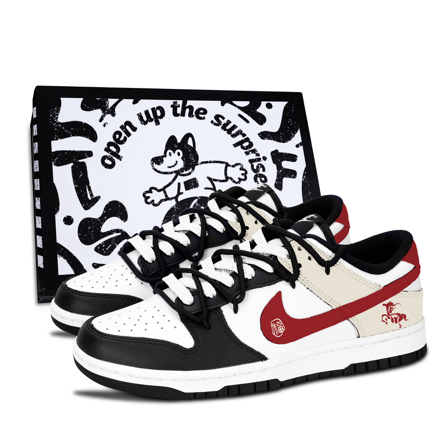 Nike Dunk Black White, Red Fu Jun Chao устойчивые к истиранию низкие кроссовки для скейтбординга унисекс красные
Nike Dunk Black White, Red Fu Jun Chao устойчивые к истиранию низкие кроссовки для скейтбординга унисекс красные