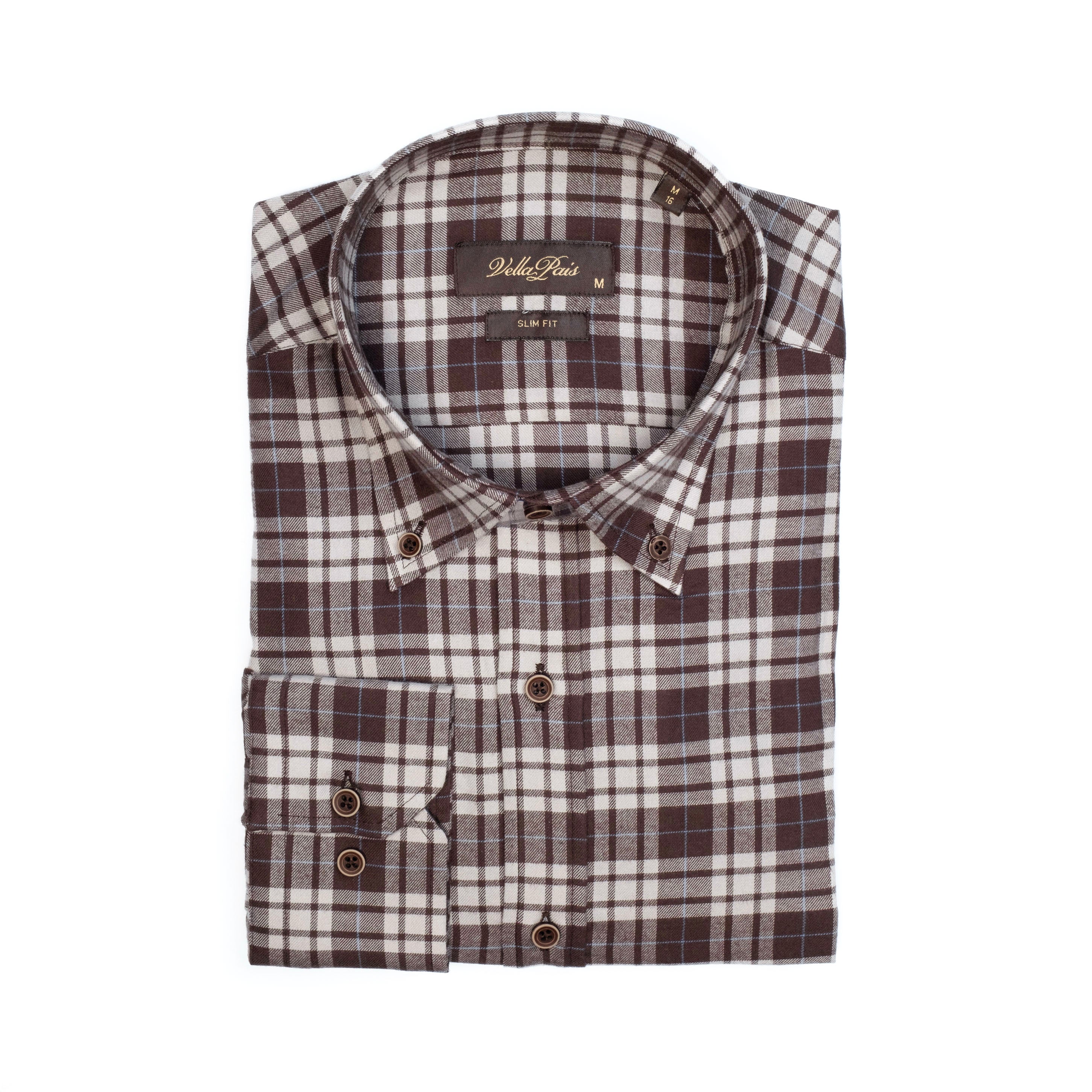 РУБАШКА FOXFORD SLIMM FIT ИЗ ХЛОПКА Vella Pais, коричневый 
РУБАШКА FOXFORD SLIMM FIT ИЗ ХЛОПКА Vella Pais, коричневый