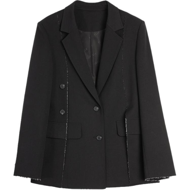 ELLE Деловой костюм женский черный с умеренным воротником
ELLE Деловой костюм женский черный с умеренным воротником