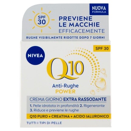 Дневной крем против морщин Q10 Power Extra Firming Spf 30 50 мл Nivea
Дневной крем против морщин Q10 Power Extra Firming Spf 30 50 мл Nivea