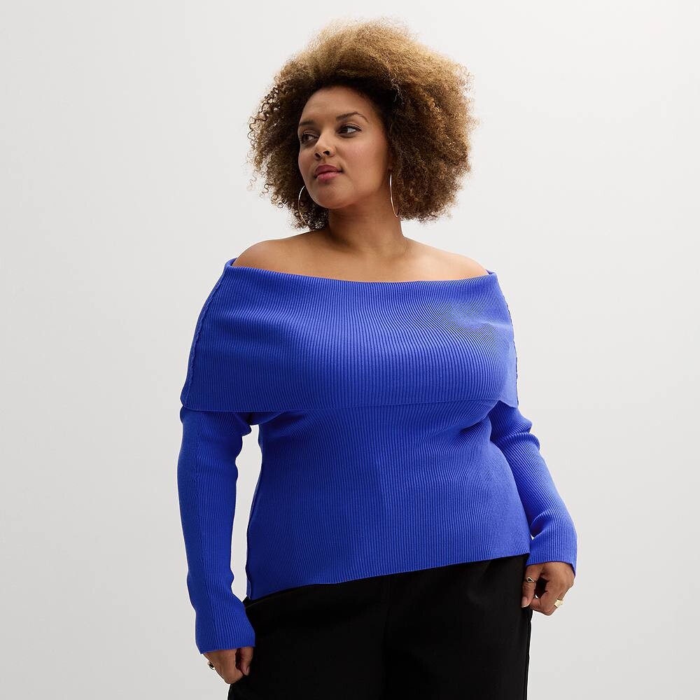 Топ больших размеров INTEMPO с открытыми плечами и длинными рукавами, синий
Топ больших размеров INTEMPO с открытыми плечами и длинными рукавами, синий