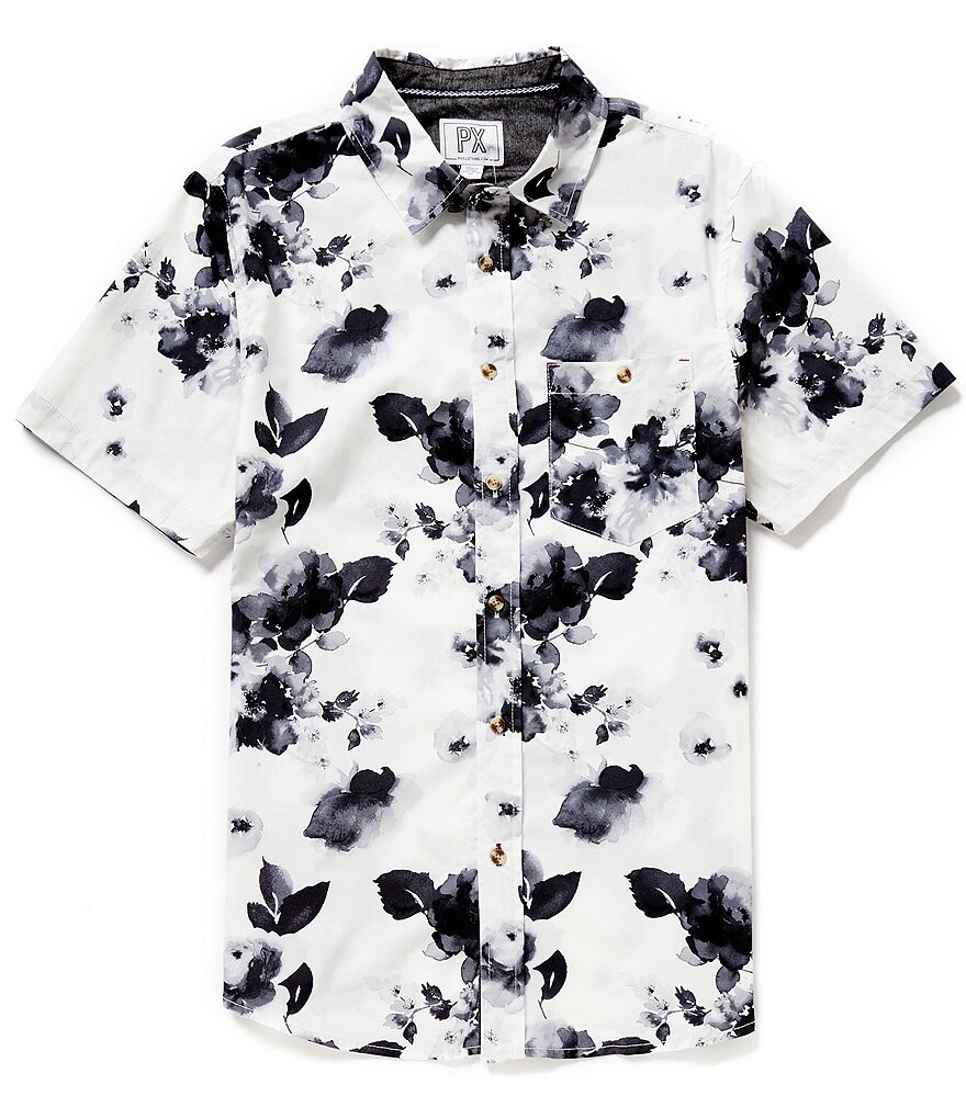 PX Clothing Рубашка из персикового поплина с короткими рукавами и акварельным цветочным принтом, мультиколор
PX Clothing Рубашка из персикового поплина с короткими рукавами и акварельным цветочным принтом, мультиколор