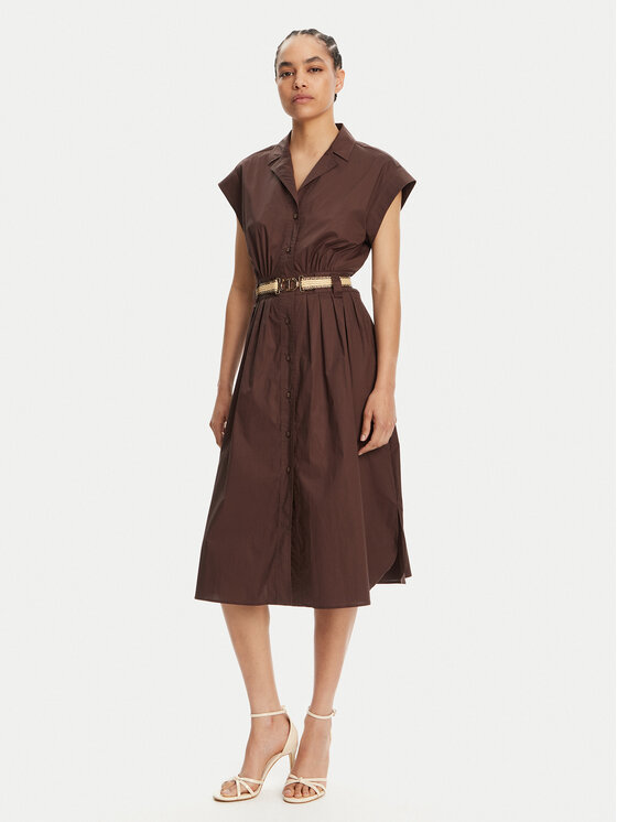 Платье-Рубашка свободного кроя 251TT2102 Twinset, коричневый
Платье-Рубашка свободного кроя 251TT2102 Twinset, коричневый