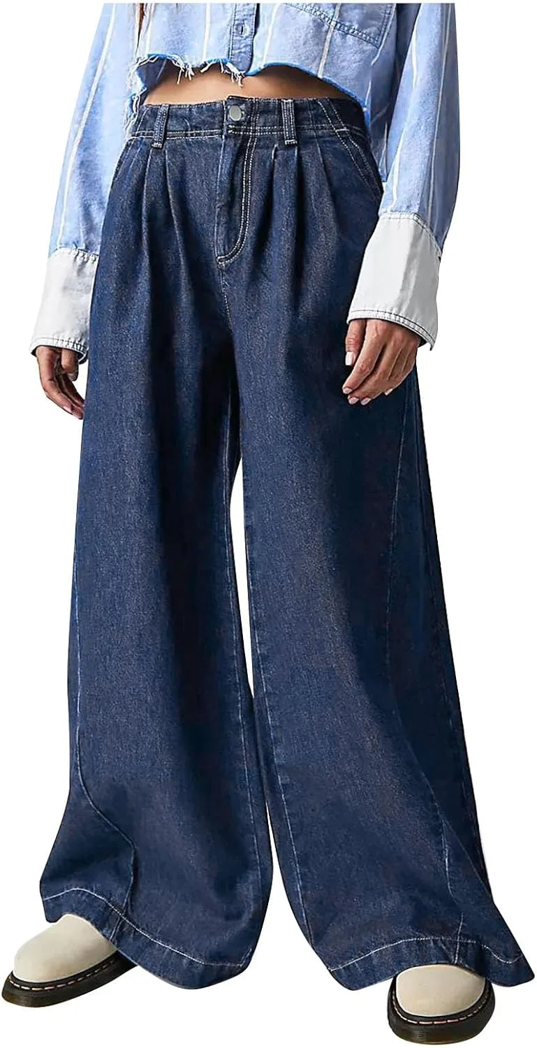 Женские джинсы с пуговицами и молнией, высокие, свободные, прямые, в стиле винтаж JOAU
Женские джинсы с пуговицами и молнией, высокие, свободные, прямые, в стиле винтаж JOAU